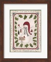 Happy Holidays Snowman Fine Art Print