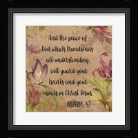 Floral Bible Verse - B Framed Print