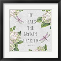 Bible Verse With Hydrangeas - B Fine Art Print