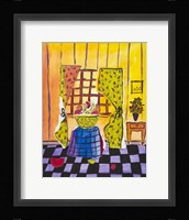 Green Paisley Curtains Fine Art Print