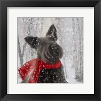 Scotty Dog Red Scarf Fine Art Print