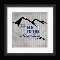 Blue Bear Lodge Sign 1 Framed Print