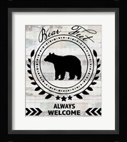 Blue Bear Lodge Sign 9 Framed Print