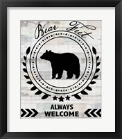 Blue Bear Lodge Sign 9 Framed Print