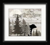 Blue Bear Lodge Sign 14 Framed Print