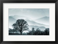 Blue Landscape with Tree Fine Art Print