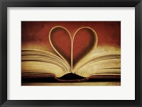 Book Pages in Heart Shape Fine Art Print