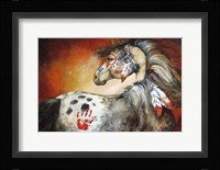 4 Feathers Indian War Pony Fine Art Print