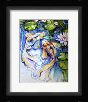 Koi Koi And Lily Fine Art Print