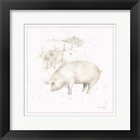 Farm Friends IX Neutral Framed Print