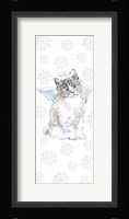 Christmas Kitties I Snowflakes Framed Print