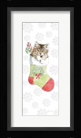 Christmas Kitties IV Snowflakes Framed Print