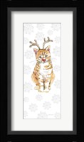 Christmas Kitties III Snowflakes Framed Print