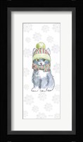 Christmas Kitties II Snowflakes Framed Print