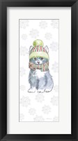 Christmas Kitties II Snowflakes Framed Print