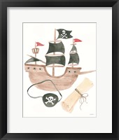 Pirates IV on White Framed Print