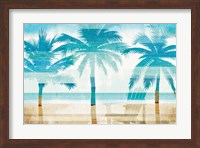 Beachscape Palms with chair Fine Art Print