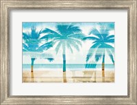 Beachscape Palms with chair Fine Art Print