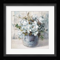 Garden Blooms I Blue Crop Framed Print