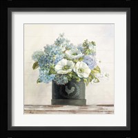 Anemones in Hatbox Shiplap Framed Print