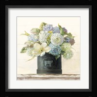 Tulips in Hatbox Shiplap Framed Print