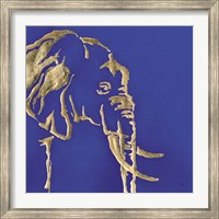 Gilded Elephant Indigo Fine Art Print