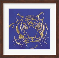 Gilded Tiger Indigo Fine Art Print