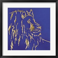 Gilded Lion Indigo Fine Art Print