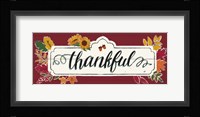 Thankful IV Red Framed Print