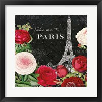 Rouge Paris III Black Framed Print