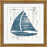 Nautical Collage IV On White Wood Fine Art Print