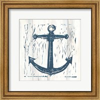 Nautical Collage III On White Wood Fine Art Print