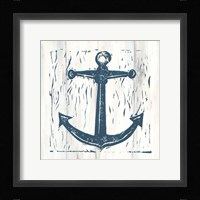 Nautical Collage III On White Wood Fine Art Print