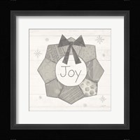 Christmas Patchwork II Neutral Framed Print