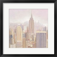 Manhattan in the Mist Framed Print