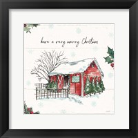 Holiday on the Farm IV Merry Christmas Fine Art Print