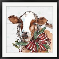 Holiday on the Farm VIII on Gray Fine Art Print