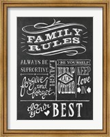 Family Rules I v2 Fine Art Print
