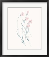 Flowers on White V Contemporary Framed Print