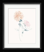 Flowers on White IV Contemporary Framed Print