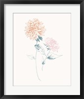 Flowers on White IV Contemporary Framed Print