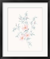 Flowers on White II Contemporary Framed Print