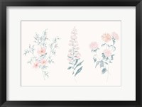 Flowers on White IX Contemporary Framed Print