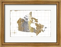 Gilded Map Canada Fine Art Print