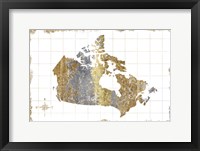 Gilded Map Canada Fine Art Print