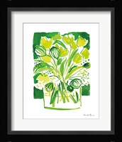 Lemon Green Tulips II Framed Print