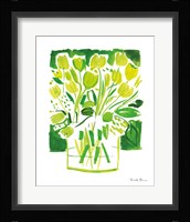 Lemon Green Tulips I Framed Print