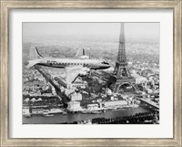Airplane Over Paris Fine Art Print