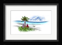 Tropical Fade Palm Boards Fine Art Print