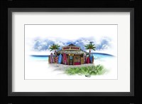 Tropical Fade Surf Shack Framed Print